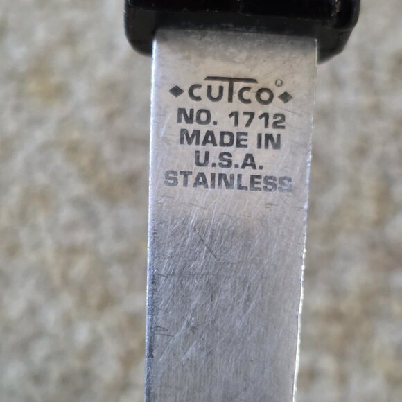 Vintage Cutco Serving Spoon #1712 Brown Swirl Handle Made USA Stainless Steel - Picture 4 of 7